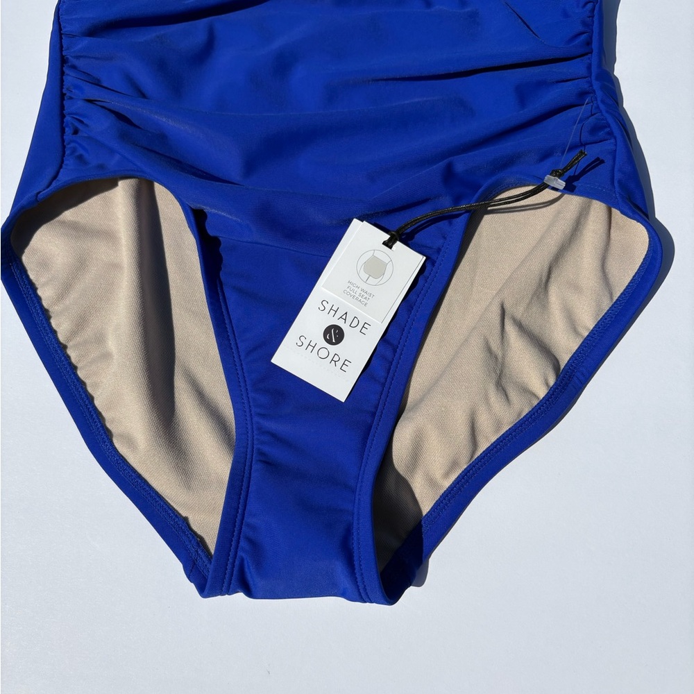 Shade & Shore Blue and Tan Bikini Bottom